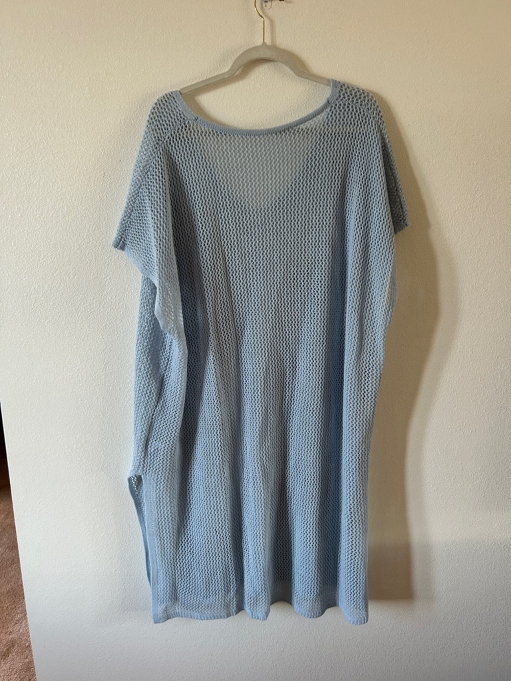 BloomChic Light Blue Open-Knit Sweater Cover-Up - Picture 5 of 6